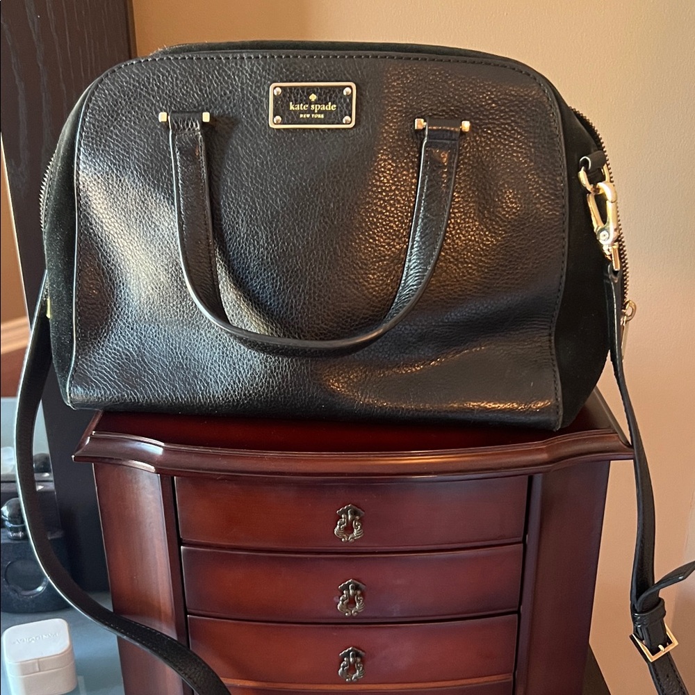 Kate Spade Black Pebbled Leather Satchel